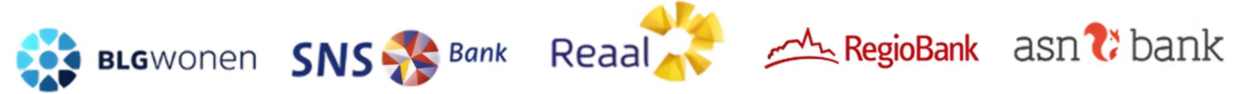 BLG Wonen, SNS Bank, Reaal, RegioBank en ASN Bank